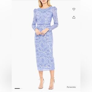 BNWOT Mac Duggal Periwinkle Embriidered and embellished midi dress - 8